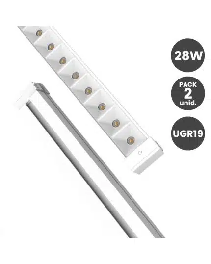 Marco Para Empotrar Panel LED De 120x60 Cm Color Blanco - Ledeco