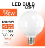 Bombilla LED Globo E27 G95 300º 15W Osram