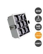 Empotrable LED 40W OSRAM Chip 24º UGR17 140lm/W- 3 Años De Garantía