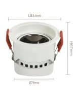 Empotrable LED Potencia Y Color Seleccionable 5W - 8W -12W Blanco Chip Bridgelux UGR1 CRI +92 - Imagen 4