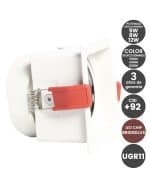 Empotrable LED Potencia Y Color Seleccionable 5W - 8W -12W Cuadrado Blanco Chip Bridgelux UGR11 CRI +92