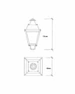 Farola Villa Aluminio LED 40W LUMILEDS- 5 A&ntilde;os De Garant&iacute;a - Imagen 3