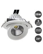 Foco Empotrable Orientable LED 25W 24&ordm; 3000K-4000K-6000K- 3 A&ntilde;os De Garant&iacute;a