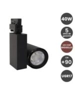 Foco LED 40W Para Carril Trifásico 24º CRI +90 UGR17- 5 Años De Garantía