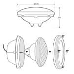 L&aacute;mpara RGB LED 45W PAR56 para piscinas - G53 - Imagen 9