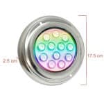 L&aacute;mpara LED RGB Sumergible 36W - DC12V - IP68 - Acero Inoxidable 316 - Imagen 4