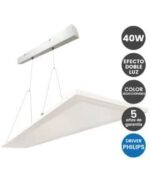 Panel Colgante LED 40W Philips Driver DOBLE LUZ 120X20cm Color Seleccionable