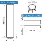 Panel Colgante LED 40W Philips Driver DOBLE LUZ 120X20cm Color Seleccionable