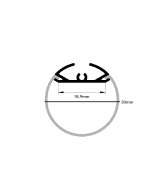 Perfil De Aluminio Dise&ntilde;o Tubo - 2 Metros - Imagen 3