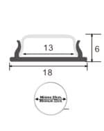 Perfil Flexible Aluminio U 2 Metros - Imagen 4