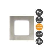 Placa Downlight LED Cuadrada 8W Acero - CCT - OSRAM CHIP - 3 A&ntilde;os De Garantia