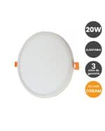 placa led downlight ajustable 20w