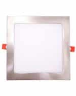 Placa LED Slim Cuadrada 15W Acero - CCT- OSRAM CHIP - 3 Años De Garantia