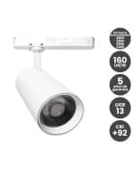 Foco LED Potencia Seleccionable 40W-38W-36W-34W Blanco Carril Monofásico CRI+92 UGR13 160Lm/W