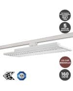 Foco LED Potencia Seleccionable Desde 40w A 75w Blanco Carril TRIFÁSICO Chip Bridgelux 5 Años De Garantia