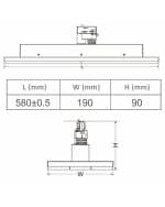 Foco LED Potencia Seleccionable Desde 40w A 75w Blanco Carril TRIFÁSICO Chip Bridgelux 5 Años De Garantia