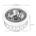 L&aacute;mpara LED AR111 20W 60&ordm; CRI +90 - LUZ SELECCIONABLE - CCT - Imagen 10