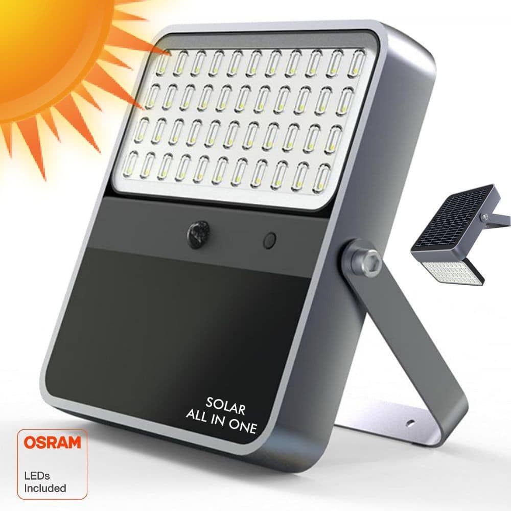 Foco solar LED para exteriores con sensor - Todo en solar
