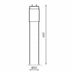 Tubo Led T8 600 Mm ECO 9W Cristal Conexi&oacute;n un Lateral - Imagen 3