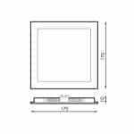 Panel Led Cuadrado Serie Slim 12W