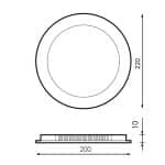 Panel Led Circular Serie Slim 20W
