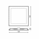 Panel Led Cuadrado Serie Slim 20W - Imagen 3