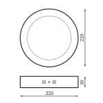 Panel de Superficie Serie Slim Circular 20W - Imagen 3