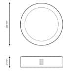 Panel de Superficie Niquel Circular 25W Cct - Imagen 3