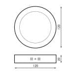 Panel de Superficie N&iacute;quel Circular 6W Cct - Imagen 4