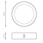 Panel de Superficie N&iacute;quel Circular 12W Cct - Imagen 3
