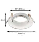 Aro Redondo Orientable para dicroica LED GU10 MR16