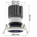 Downlight LED 15W - Direccionable - BLANCO - NEGRO - CRI+92 - UGR13 - Imagen 4