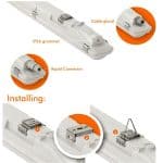 Regleta Estanca LED integrado - 44W-38W-32W-25W - OSRAM Driver - 150cm - Imagen 11