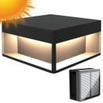 Baliza Solar LED - Sobremuro - Cuadrada - Aluminio - 20x20cm- CCT