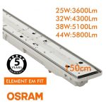 Regleta Estanca LED integrado - SENSOR MOVIMIENTO PIR- 44W-38W-32W-25W - OSRAM Driver - 150cm