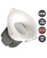 Foco Downlight Empotrable LED 15W Circular Blanco CRI+92 UGR13