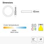 Plaf&oacute;n LED Superficie 20W - 4000K - Chip Lumileds - Detector PIR - Imagen 7