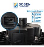 Campana LED UFO BÉLGICA 200W-150W -100W SOSEN Driver