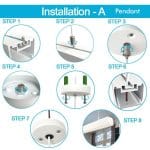 LED 72W Lineal - 2 metros - Regleta + Colgante POSTDAM - UGR17 - Imagen 10