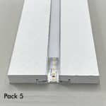 Pack 5 - Perfil Aluminio U - 2 metros - Integrado en Yeso laminado - Imagen 8