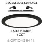 Plafon LED + Downlight - Negro - ASKIM -18W AJUSTABLE - CCT