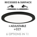 Plafon LED + Downlight - Negro - ASKIM -24W AJUSTABLE - CCT - Color Seleccionable - Imagen 4