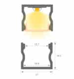 Regleta IP68 Lineal LED COB - Empotrable - BERLIN XL ANONIZADO PLATA - 12V. - Imagen 8