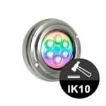 Lámpara LED RGB Sumergible 18W - DC12V - IP68 - Acero Inoxidable 316