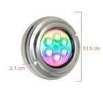 Lámpara LED RGB Sumergible 18W - DC12V - IP68 - Acero Inoxidable 316