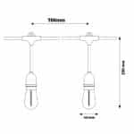 Guirnalda Led Solar 3W de 10 Bombillas RGB