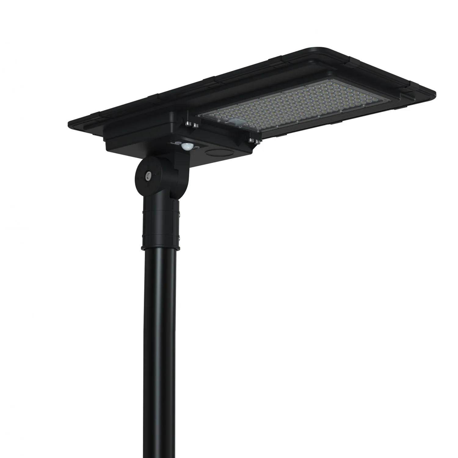 Luminaria LED Solar 9600lm 160lm/W con MPPT y Sensor de Movimiento.