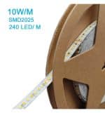 Tira LED 24V | 240xLED/M | 5m | SMD2025 | CCT | 10W/M | IP20