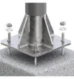 4 Pernos De Anclaje Para Suelo Para Columna - Acero Zincado - 16mm - Imagen 3