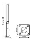 Columna BRUSELAS Negro - 3 Metros - 4 Metros - Imagen 10